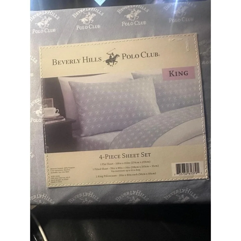 Beverly Hills Polo Club King Size 4 Piece Sheet set